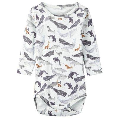 China Baby Clothes New Design Cotton Fish Print Long Sleeve Baby jumpsuit Baby Romper for sale