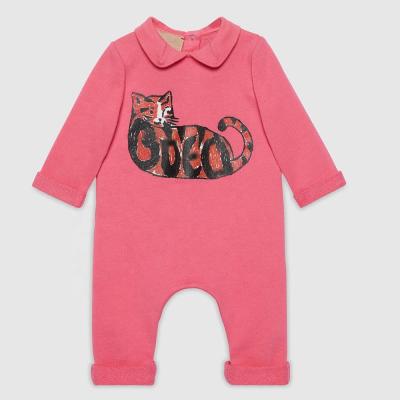 China igh Quality Unisex CVC Fabric Cotton Baby Rompers Long Sleeve Solid Color Infant Clothing for sale