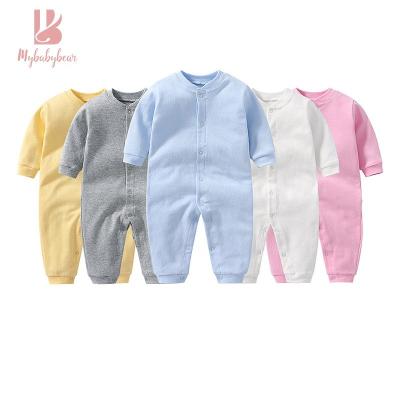 China Custom Design Organic Cotton Bamboo Baby Clothes Baby Boy Romper Unisex Onesie Long Sleeve Soft Clothes Baby Bodysuit for sale