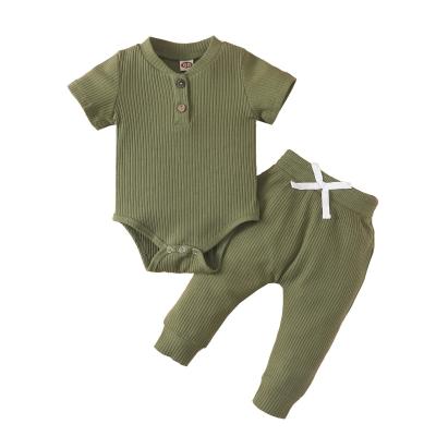 China Baby Clothes set organic cotton infant toddler rompers / pants 2pcs baby clothing sets for sale