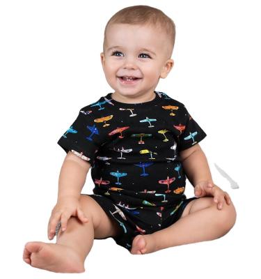 China 2023 Summer Infant Printed Organic Cotton Toddler Baby Clothing Baby Clothing Sets for sale