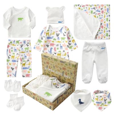 China Babies gift box cotton clothing sets 10pcs new born baby clothes gift set for sale