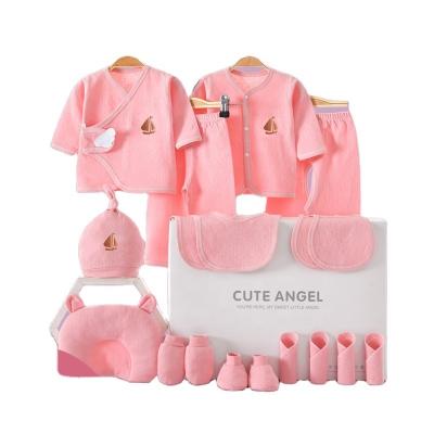 China Golden supplier organic 100% cotton baby clothes jumpsuits box newborn new born baby gift set for sale