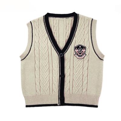 China Knitting Pattern Children Sleeveless Cardigan Sweater Baby Boy Wool Sweater Boy Vest for sale