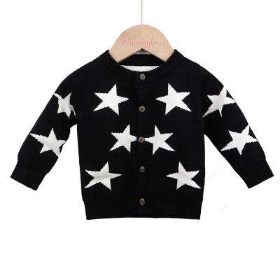China Jacquard Autumn Winter Wool Woolen Boy Girl Designer Knitted Winter Sweater Baby Cardigan for sale