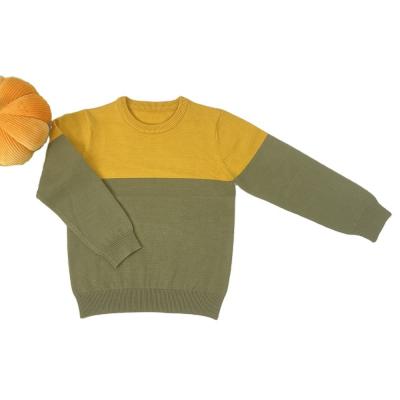 China custom logo OEM ODM wholesale fashion organic kids boys' letter jacquard knitwear top children pullover baby knit sweater for sale