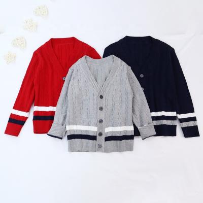 China In Stock 90-150 Size Old Fall Winter Kids Toddler Cardigans Baby Boys Buttons Knit Coat Toddler Sweaters for sale