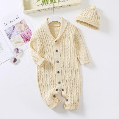 China Autumn New Toddler Baby Boys Girls Knitted Bodysuit Infant Jumpsuit Knitwear Outfits Newborn Baby Sweater And Baby Knit for sale