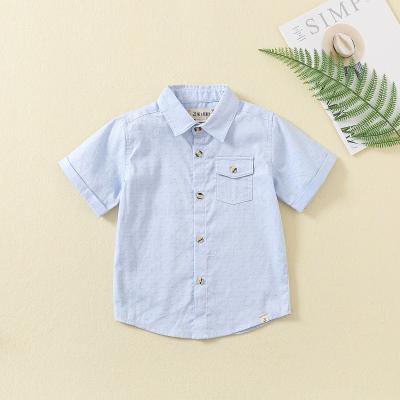 China summer garons chemises clothing vendor kids wear shirt short sleeve boys cotton shirts for sale