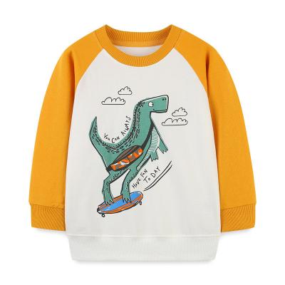 China Custom thick children's 100% cotton pullover cartoon shirt toddler long-sleeved sweatshirt toddler boy clothing for sale