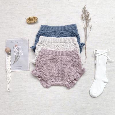 China Winter Kids Toddler Girl Pants Children Baby Short Pants Knitted Leggings Baby Knitted Shorts for sale