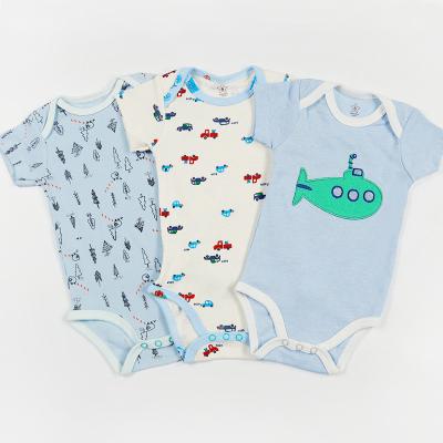 China New 2023 kids clothing wholesale Short Sleeve Boy And Girls Newborn Baby Romper Clothes Bodysuits Toddler Clothing for sale