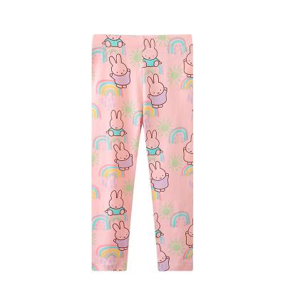 China Pink Full Print Knitted Autumn Junior Girls' Pants Pants and Leggings for sale