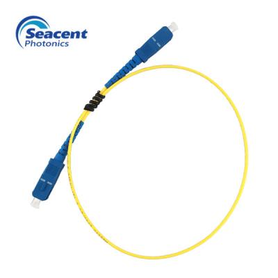 China SC SC 9/125µM Single Mode Patch Cord Duplex With UPC Polish ROHS Approved for sale