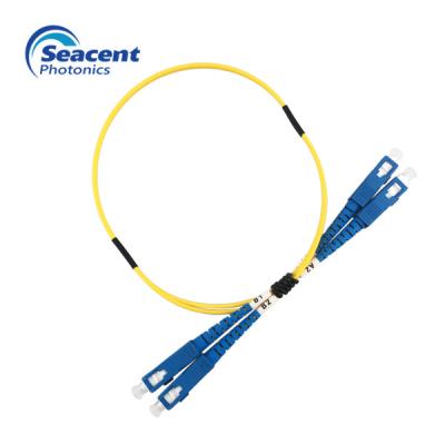 China Duplex 9/125µM Single Mode Fiber Patch Cord , Sc Sc Patch Cord UPC Polish for sale