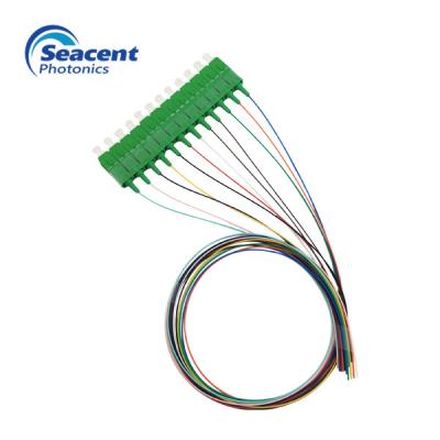 China High Precision Fiber Optic Pigtail SC APC Connector , 12 - Color Beam for sale