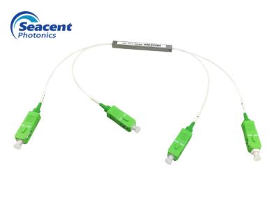 China 2x2 mini tipo pérdida de alto retorno del divisor del Plc de la fibra óptica con el conector de SC/APC en venta