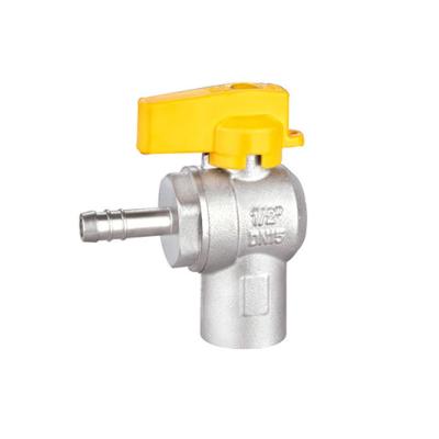 China Aluminio niquelado de cobre amarillo modificado para requisitos particulares de la manija de la válvula de gas de la vávula de bola del gas en venta