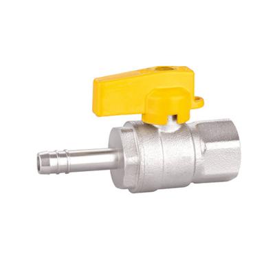 China Gas Brass Threaded Ball Valve Male X Hose Connector PTFE Ball Valve for sale