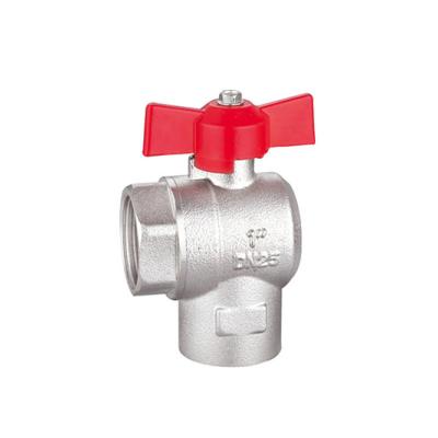 China F1 X F1 Inch Gas Ball Valve Brass Female Ball Valve Wear Resisting Nickel Plated for sale