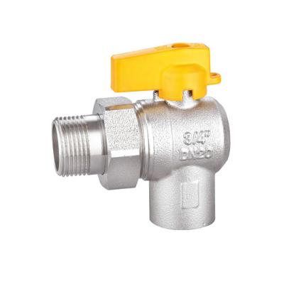 China Gas Threaded Forged Brass Ball Valve Male X Feale M1/2
