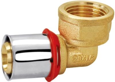 China Brass Compression Female Elbow Fitting PF3005 16x1/2