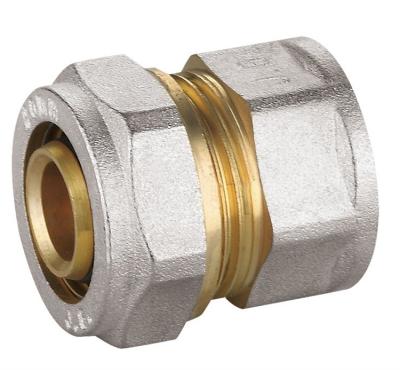 China Nickel Plated Brass Fittings  PF5003 Female Straight Union Connector for sale