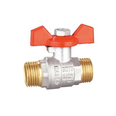 China Nickel Plated Half Inch Brass Ball Valve Max 25bar Pressure BV1032-MM for sale