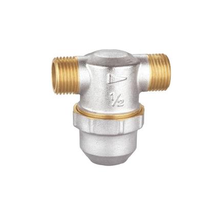 China Nickel Plated Brass Filter Valve FT1006 Forged Brass Inline Strainer For Water System for sale