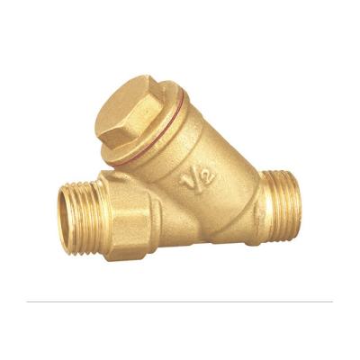 China Forged Brass Filter Valve Nickel Plated Brass Y Type Strainer for sale