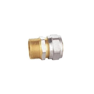 China Threaded Brass Compression Fittings PF5002 Equal Straight Union for sale
