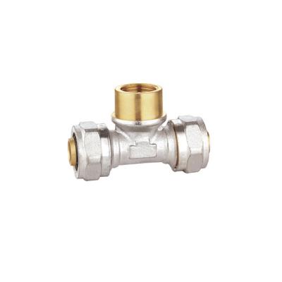 China Nickel Plated Brass Compression Elbow , Pex Female Elbow PF5007 for sale