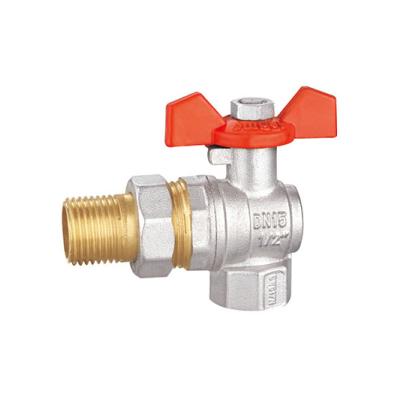 China Nickel Plated 1/2 Angle Valve Forged Brass Water Angle Valve for sale