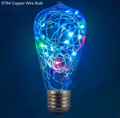 China Festival Bar Restaurant beautiful glass background decorate Copper Wire LED bulb Party light TX103 for sale