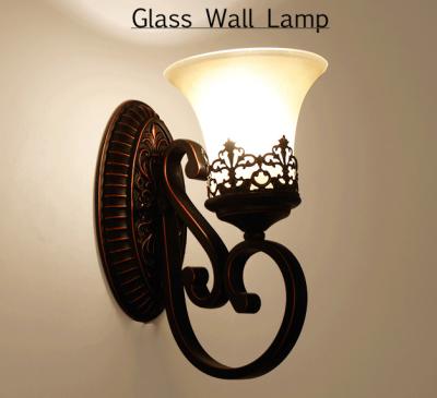 China Household interior glass shade Single head american style Wall lamp decorate light fixture  106 for sale
