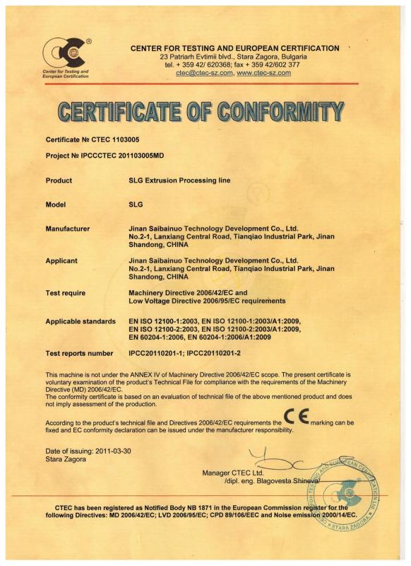 CE - Jinan Saibainuo Technology Development Co., Ltd