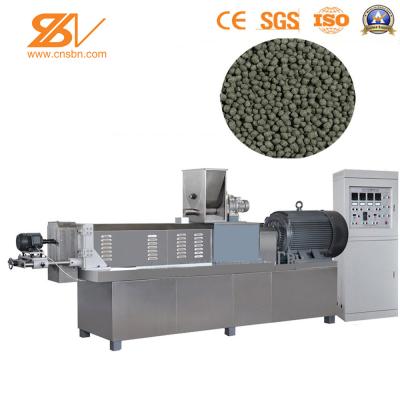 China 2 Screw Fish Pellet Feed Extruder / Fish Feed Extrusion Making Machine for sale