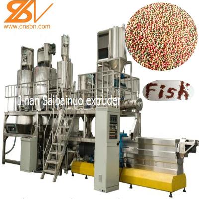 China Fish Farming Pellet Extruder Machine Automatic Catfish Feed Production for sale