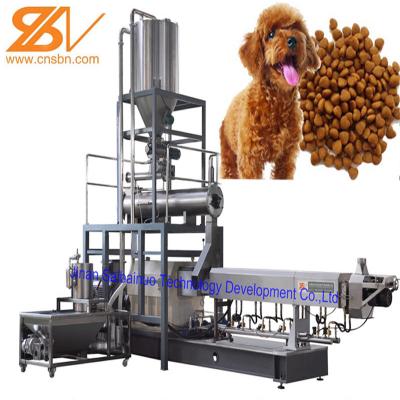 Chine Double machine d'extrudeuse de nourriture pour poissons de vis, installation de fabrication d'aliments pour chiens à vendre