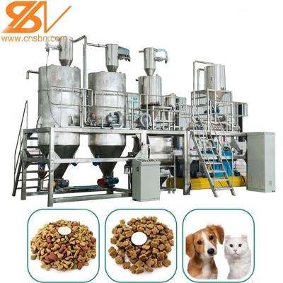 China Dry Kibble Dog Food Extruder Machinery Plant Double Screw Puffing 58-380 KW for sale