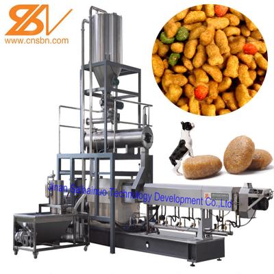 China 100kg/H-6t/H secos trituraron la cadena de producción del extrusor de la máquina de la fabricación de la comida de perro en venta