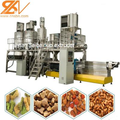 China Puffing Snack Dog Food Extruder Machinery Plant Siemens Motor Screw Conveyor for sale
