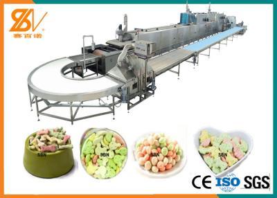 China 100-1000 controle elétrico macio do PLC do forno da máquina de processamento da máquina da extrusora dos alimentos para animais de estimação das cookies do quilograma/H à venda