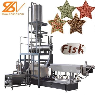 China 1t/H Twin Screw Extruder For Floating Fish Feed Pellet Machine for sale