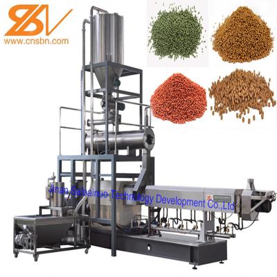 China 100kg/h-6t/h Double Screw Extruder Automatic Floating Fish Feed Making Machine for sale