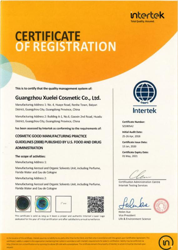 GMPC - Guangzhou Xuelei Cosmetic Co., Ltd.