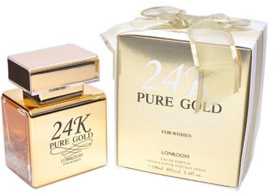 China 100ml Lonkoom Perfume 24k Gold Women Spray Perfume for sale