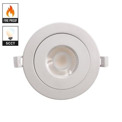 China Gimbal Fire Rated Dimmable LED Downlights 4 Inch 10w  Indoor  Pot Type for sale