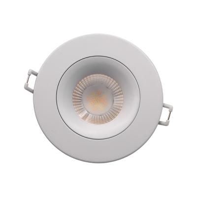 China White LED Eyeball Downlight , 3.5‘’ 9w 5CCT Round Trimless Downlight for sale