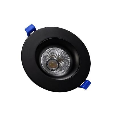 China Recessed Matt Black LED Dimmable Spotlights 4 Inch 12W Eyeball Type for sale